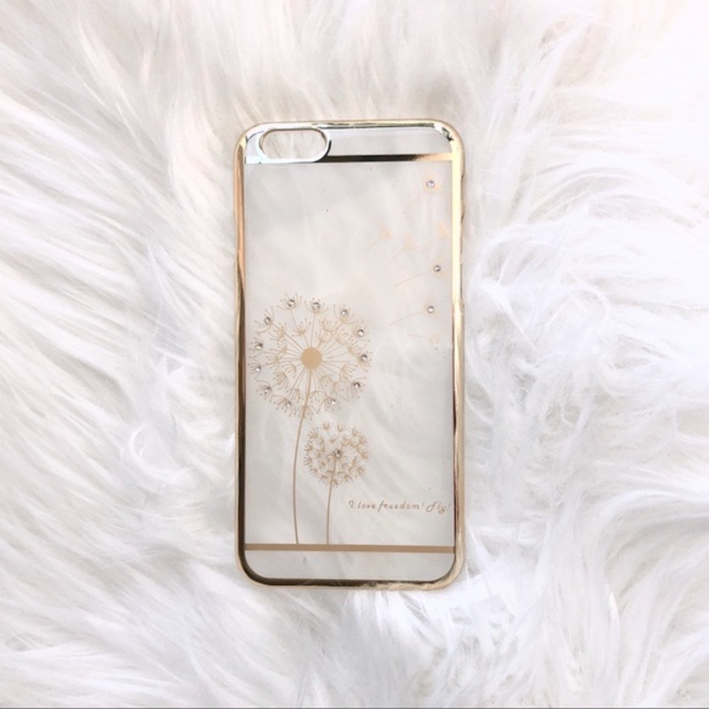 3/$30 DANDELION gold diamonds iPhone 6 + 6s case